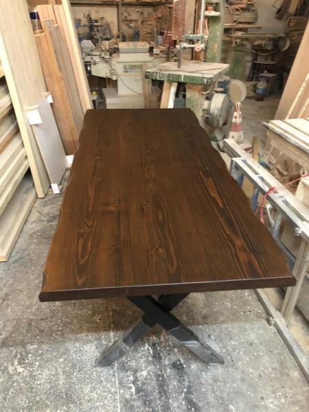 Koyu Ceviz Rengi Kütük Masa 70x150.cm