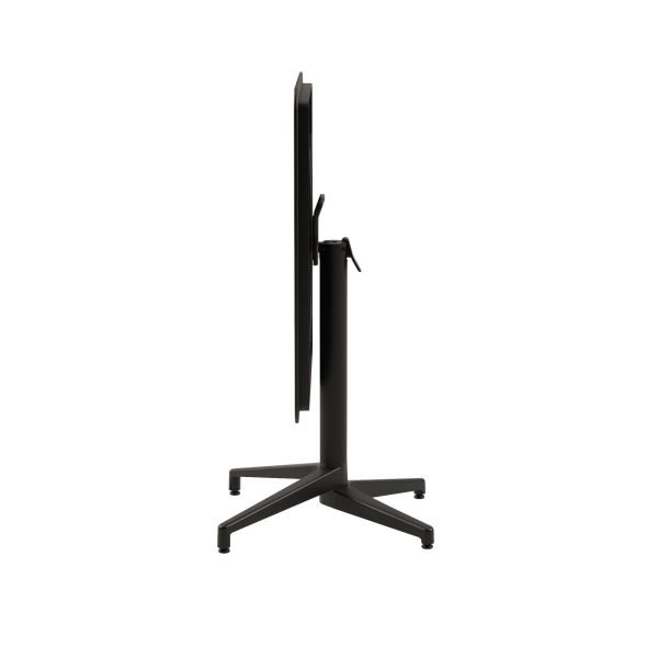 Siyah Katlanır Bahçe Masa Takımı 4 Kişilik 80x80