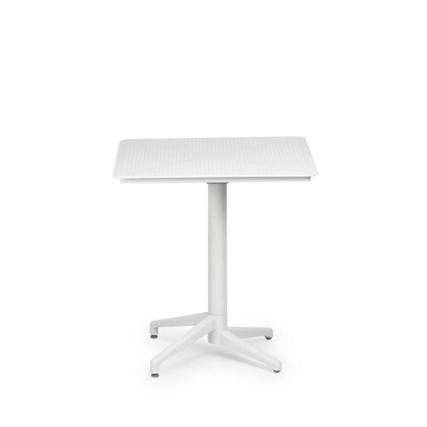 Beyaz Paslanmaz Bahçe Masası 70x70 cm | Dış Mekan Kare Masa