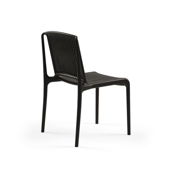 Siyah Dış Mekan Masa Sandalye Takımı 4 Kişilik 80x80 cm