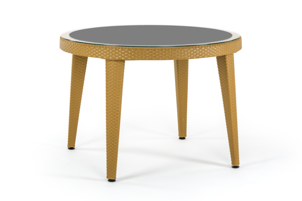 Antrasit Rattan Dış Mekan Bahçe Masası 110.cm