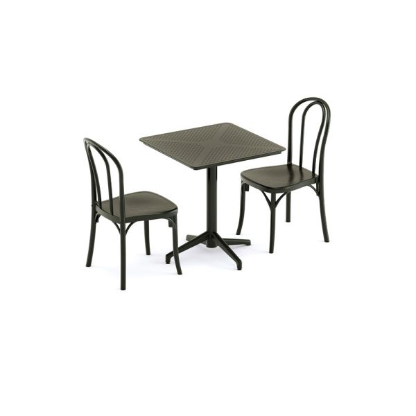 SİYAH 2 KİŞİLİK BAHÇE MASA SANDALYE TAKIMI