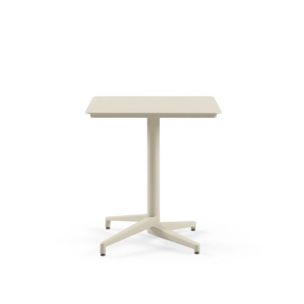 Bej 2 Kişilik Plastik Bahçe Masa Sandalye Takımı 70x70
