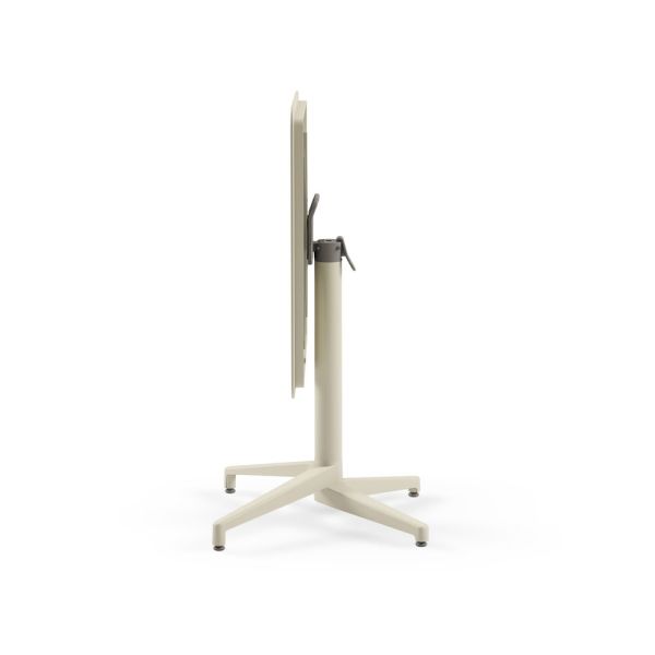 Bej Renk 2 Kişilik Katlanabilir Dış Mekan Bahçe Masa Sandalye Takımı 70x70 cm – Otel, Cafe, Balkon, Teras İçin Dayanıklı ve Hafif Set