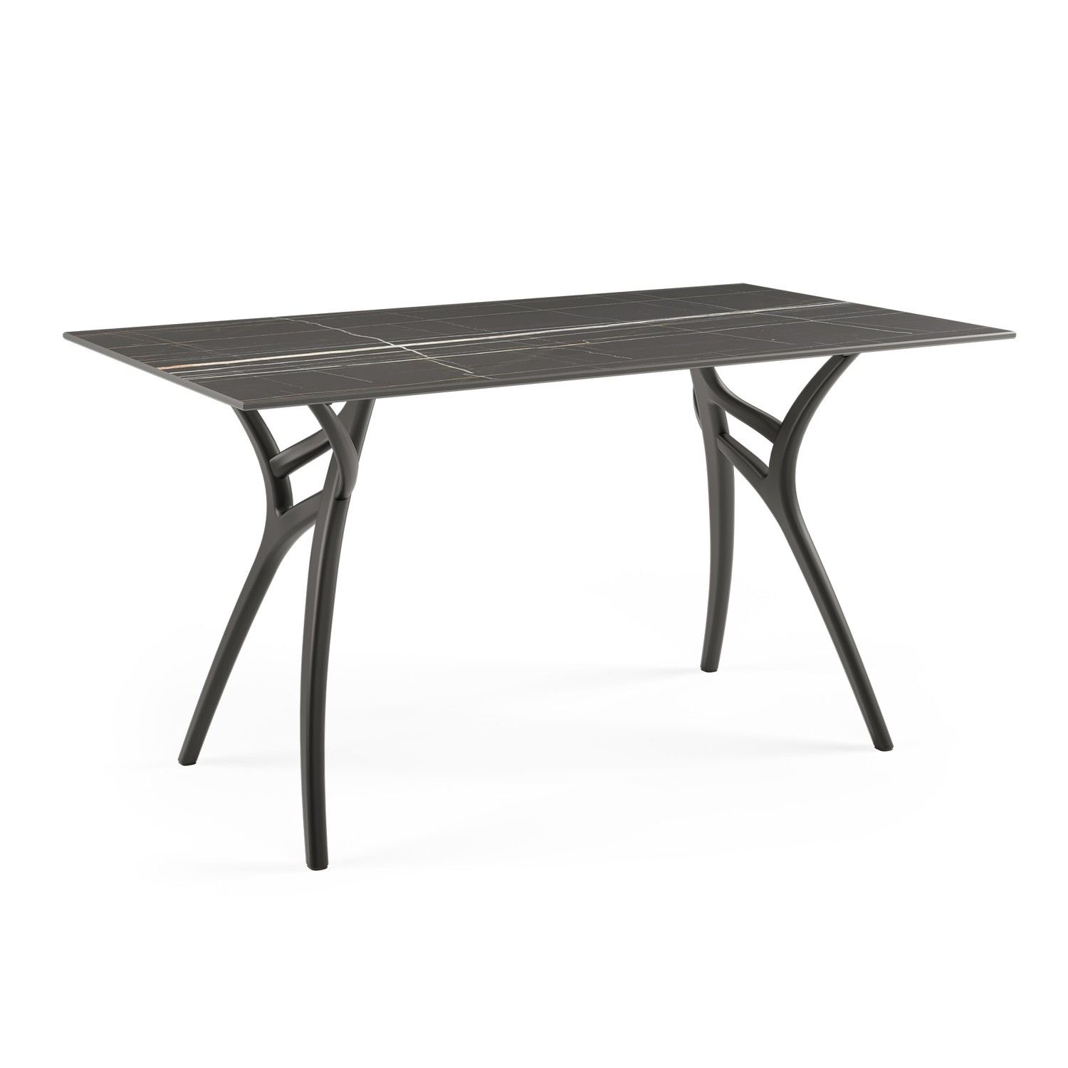 Siyah Mermer Compact Dış Mekan Masası 80x140