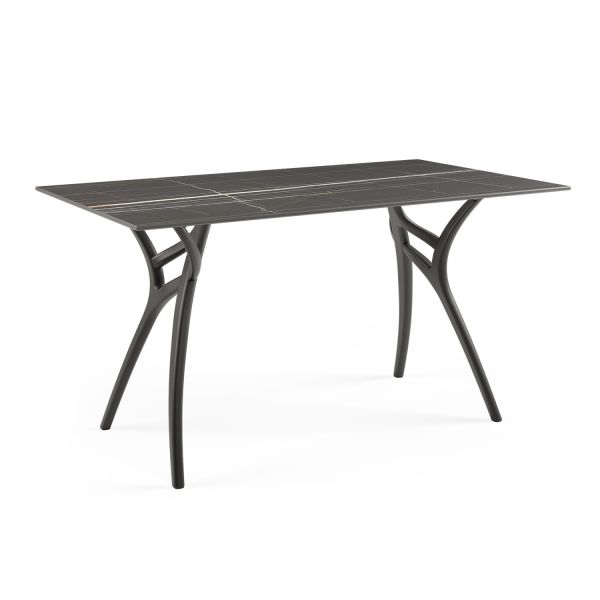 Siyah Mermer Compact Dış Mekan Masası 80x140