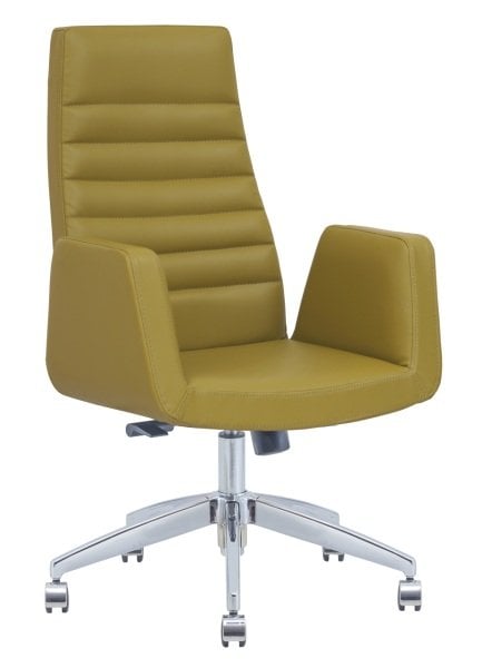 Arog Yeşil Ofis Yönetici Koltuğu Ergonomik Krom Ayak