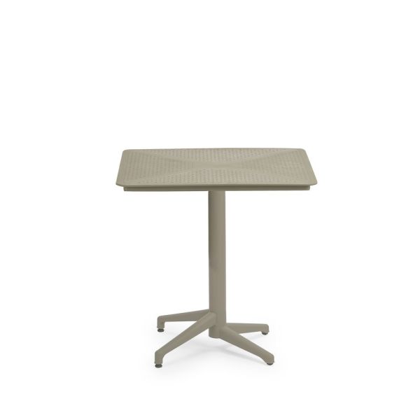 Vizon Renk 2 Kişilik Dış Mekan Bahçe Masa Sandalye Takımı 70x70 cm | Otel, Cafe, Restaurant, Balkon, Teras İçin Sabit Masa Seti