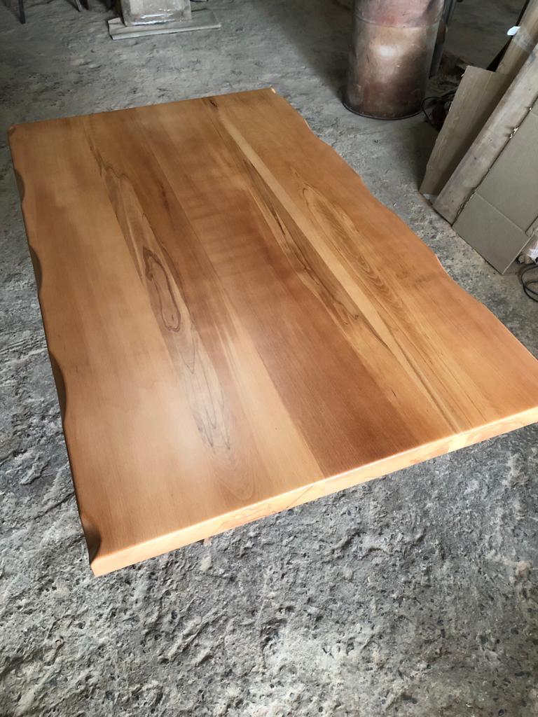 Naturel Kayın Ağacı Kütük Masa Üstü 140x80 cm
