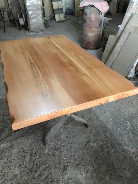 Naturel Kayın Ağacı Kütük Masa Üstü 140x80 cm