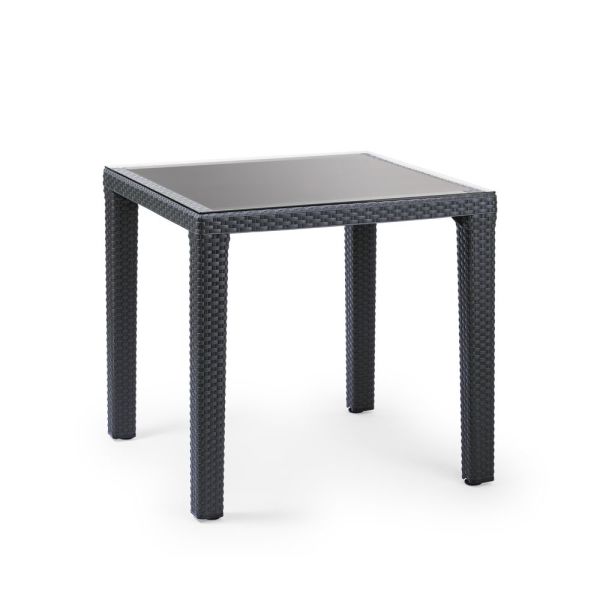 Antrasit 4 Kişilik Bahçe Masa Sandalye Takımı 80x80 cm