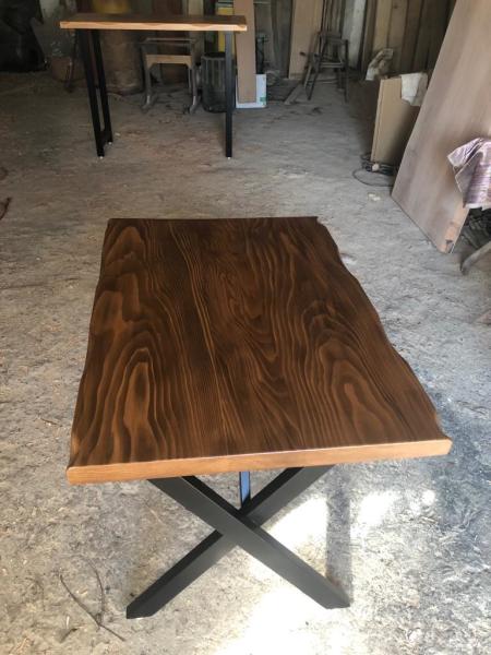 Göknar Kütük Masa 70x90 cm Küçük Alanlar İçin Kafe ve Mutfak