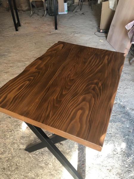 Göknar Kütük Masa 70x90 cm Küçük Alanlar İçin Kafe ve Mutfak