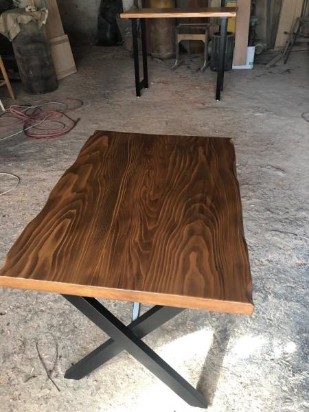 Göknar Kütük Masa 70x90 cm Küçük Alanlar İçin Kafe ve Mutfak