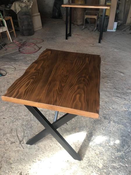 Göknar Kütük Masa 70x90 cm Küçük Alanlar İçin Kafe ve Mutfak