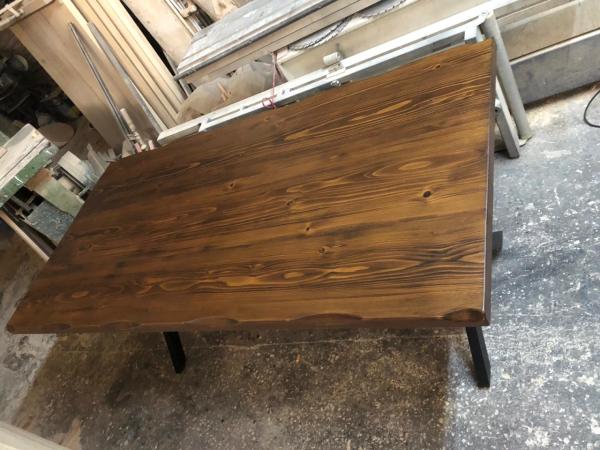 Ağaç Kütük Masa Modeli Ceviz Rengi 170x80.cm