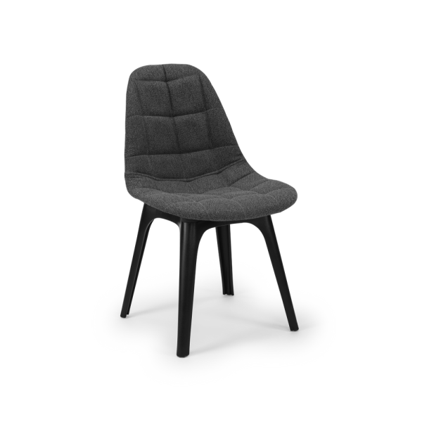 Poliproplen Plastik Siyah Ayak Ergonomik Hafif Antrasit Gri Kumaş Sandalye