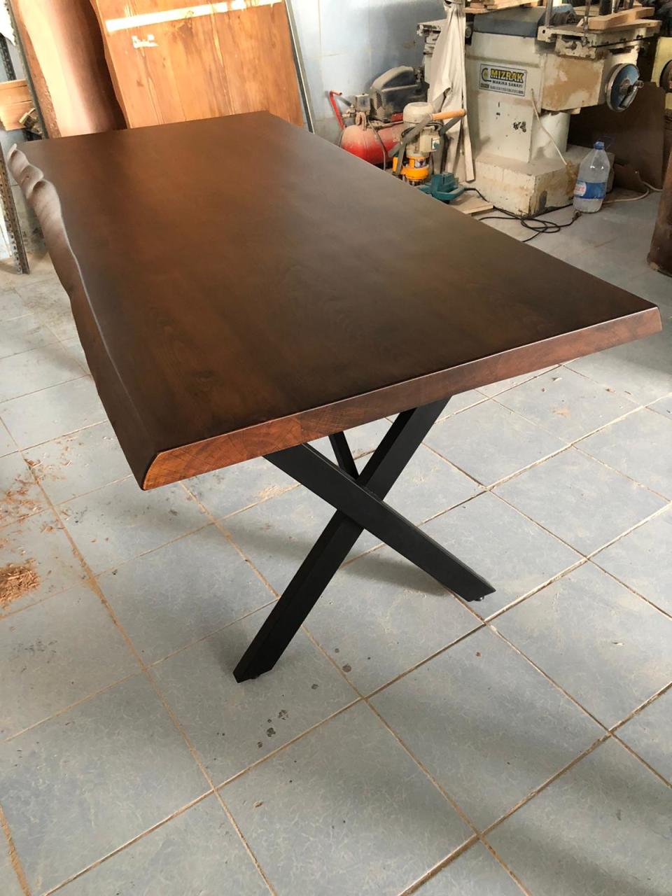 Kütük Ahşap Yemek Masası 80x160