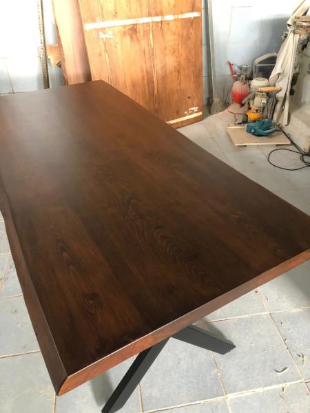 Kütük Ahşap Salon Yemek Masası 80x180