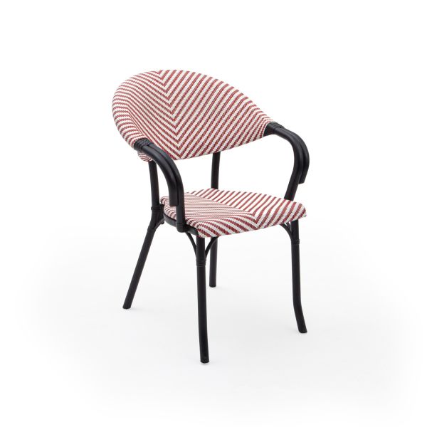 Siyah Kırmızı 4 Kişilik Katlanır Bahçe Masa Sandalye Takımı