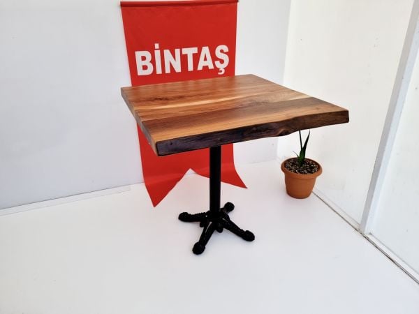 Gerçek Doğal Ceviz Ağacı Kütük Masa Üretimi Ölçüleri 80x80.cm Fiyatları