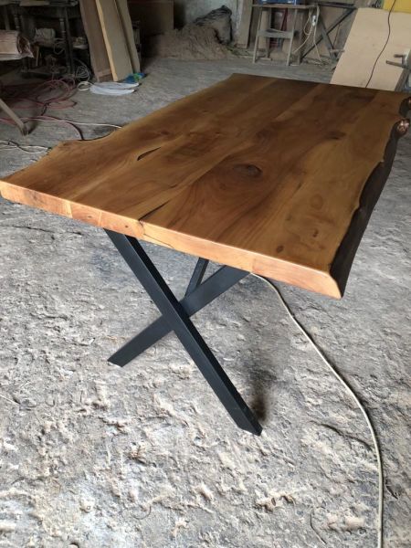 Naturel Doğal Kenar Ceviz Ağacı Kütük Masa 80x140.CM