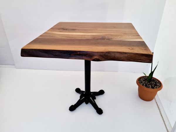 Doğal Ceviz Ağacı Kütük Cafe Masası 70x70.cm