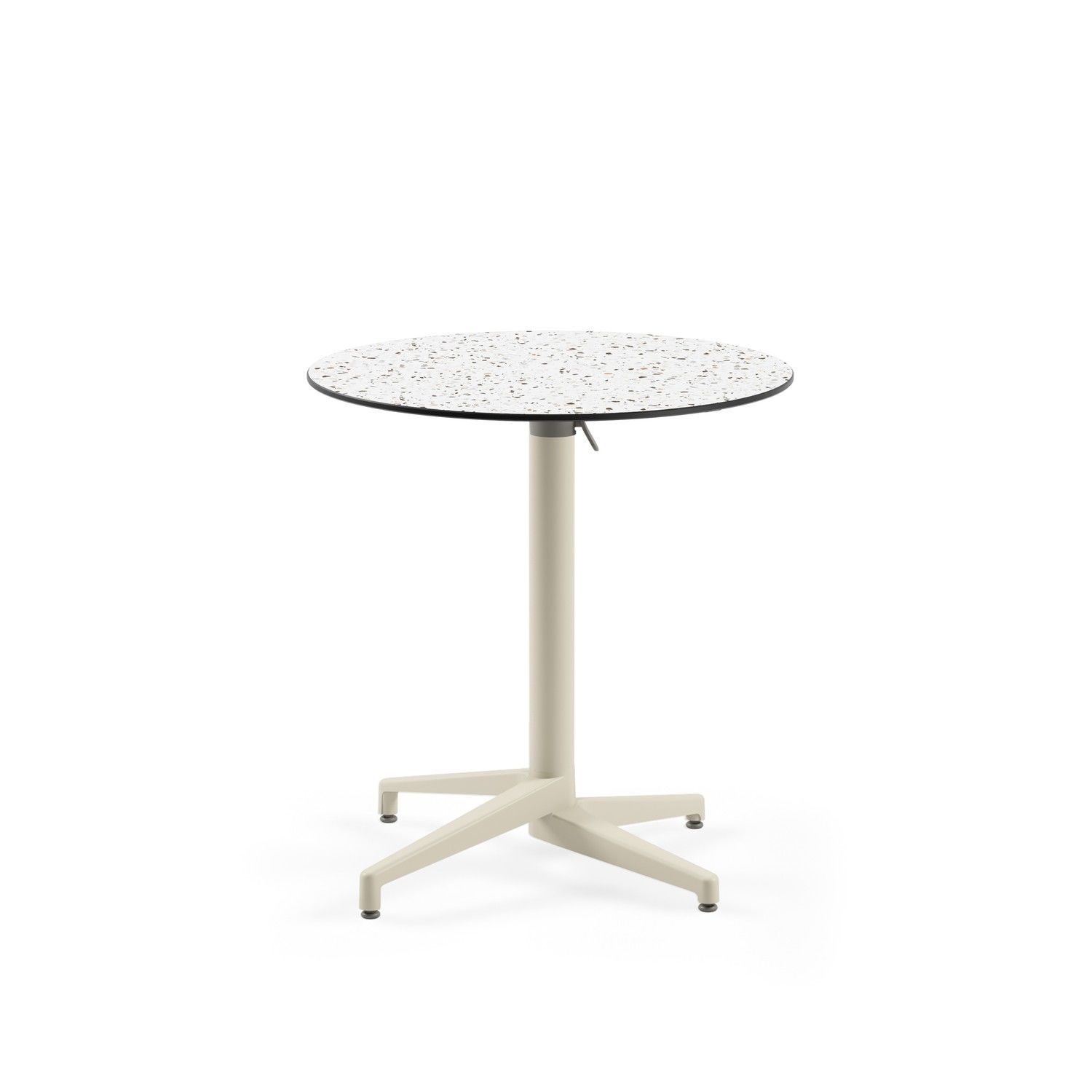 Paslanmaz Katlanır Yuvarlak Compact Restoran Masası 77 cm