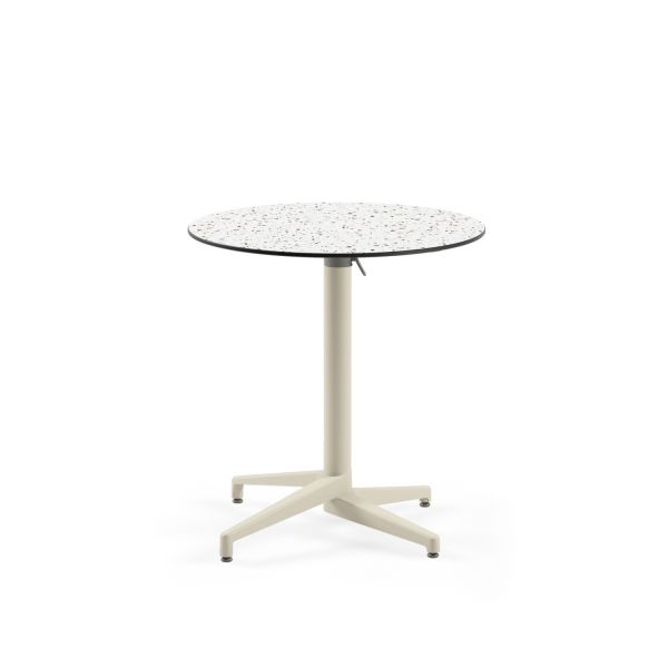 Paslanmaz Katlanır Yuvarlak Compact Restoran Masası 77 cm