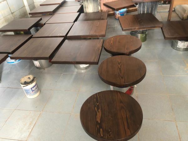 80 CM Yuvarlak Kütük Masa Üstü | Doğal Ahşap Tabla
