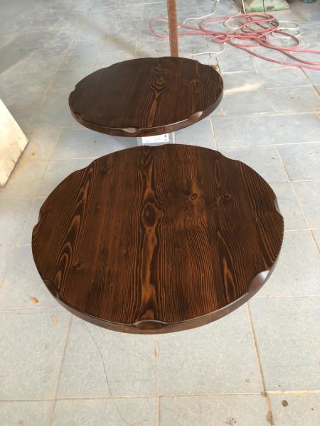 80 CM Yuvarlak Kütük Masa Üstü | Doğal Ahşap Tabla