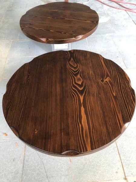 80 CM Yuvarlak Kütük Masa Üstü | Doğal Ahşap Tabla