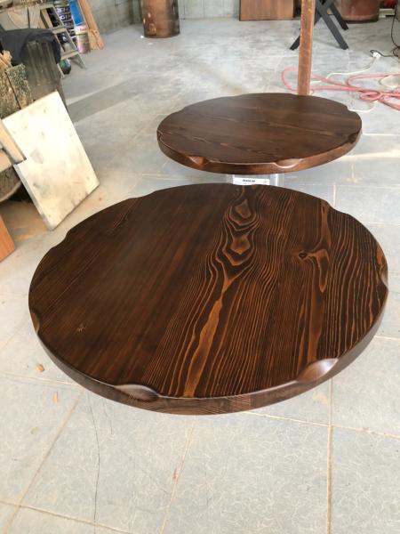 80 CM Yuvarlak Kütük Masa Üstü | Doğal Ahşap Tabla