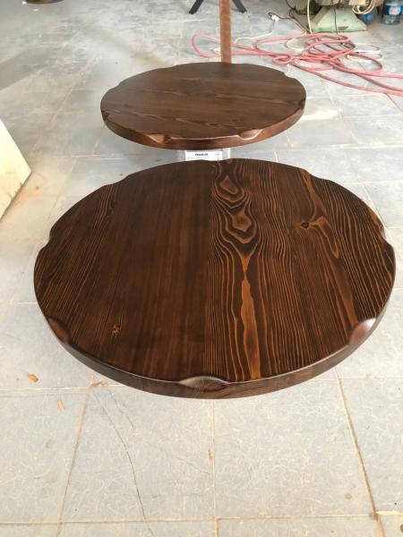 80 CM Yuvarlak Kütük Masa Üstü | Doğal Ahşap Tabla