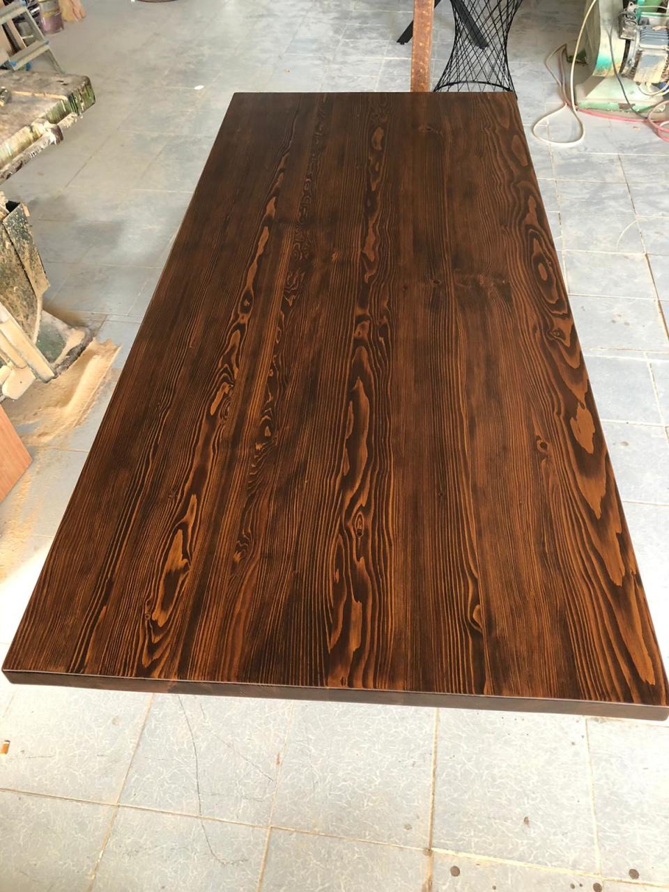 Düz Kenar Kütük Masa Üstü Tablası 160x80 cm