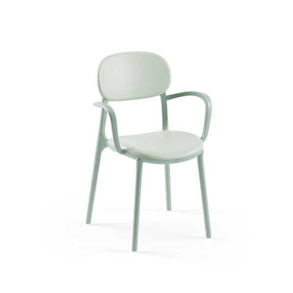 Nil Yeşili Kollu Bahçe Sandalyesi – Dayanıklı, Hafif, Dış Mekan