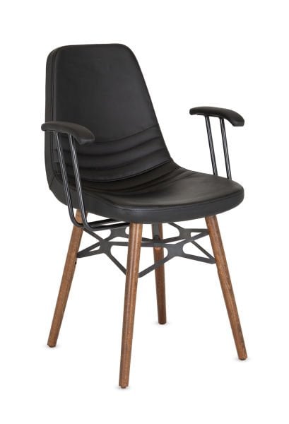 Parker Koltuğu Siyah Deri Sandalye Ergonomik Şık ve Dayanıklı Mutfak Salon Ofis Kafe Sandalyeleri Ücretsiz Kargo