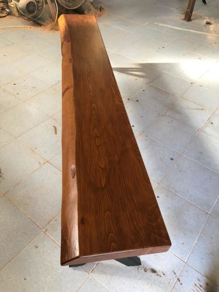Ceviz Rengi Gürgen Ağacı Kütük Bank Bench 35x180