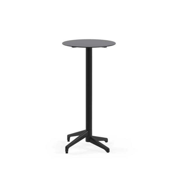 Antrasit Compact Paslanmaz Mutfak Bar Masası 60 cm Siyah Ayak