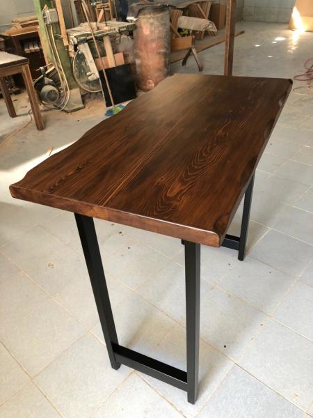 Göknar Kütük Mutfak Bar Masası 65x130 cm