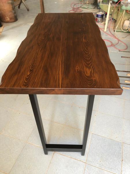 Göknar Kütük Mutfak Bar Masası 65x130 cm