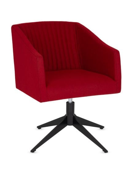 Anfora Kırmızı Kumaş Ofis Bekleme Koltuğu - Ergonomik ve Şık Lazer Ayaklı Bekleme Sandalyesi