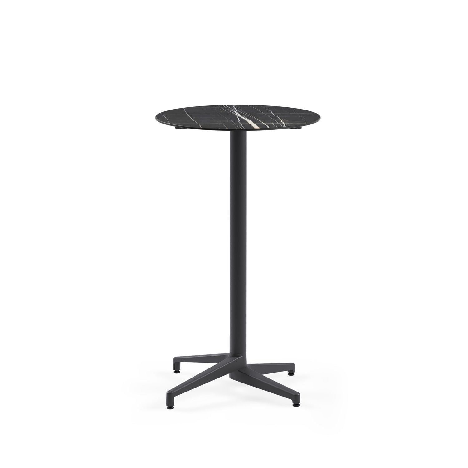 Compact Siyah Mermer Bistro Kokteyl Bar Masası 69 cm