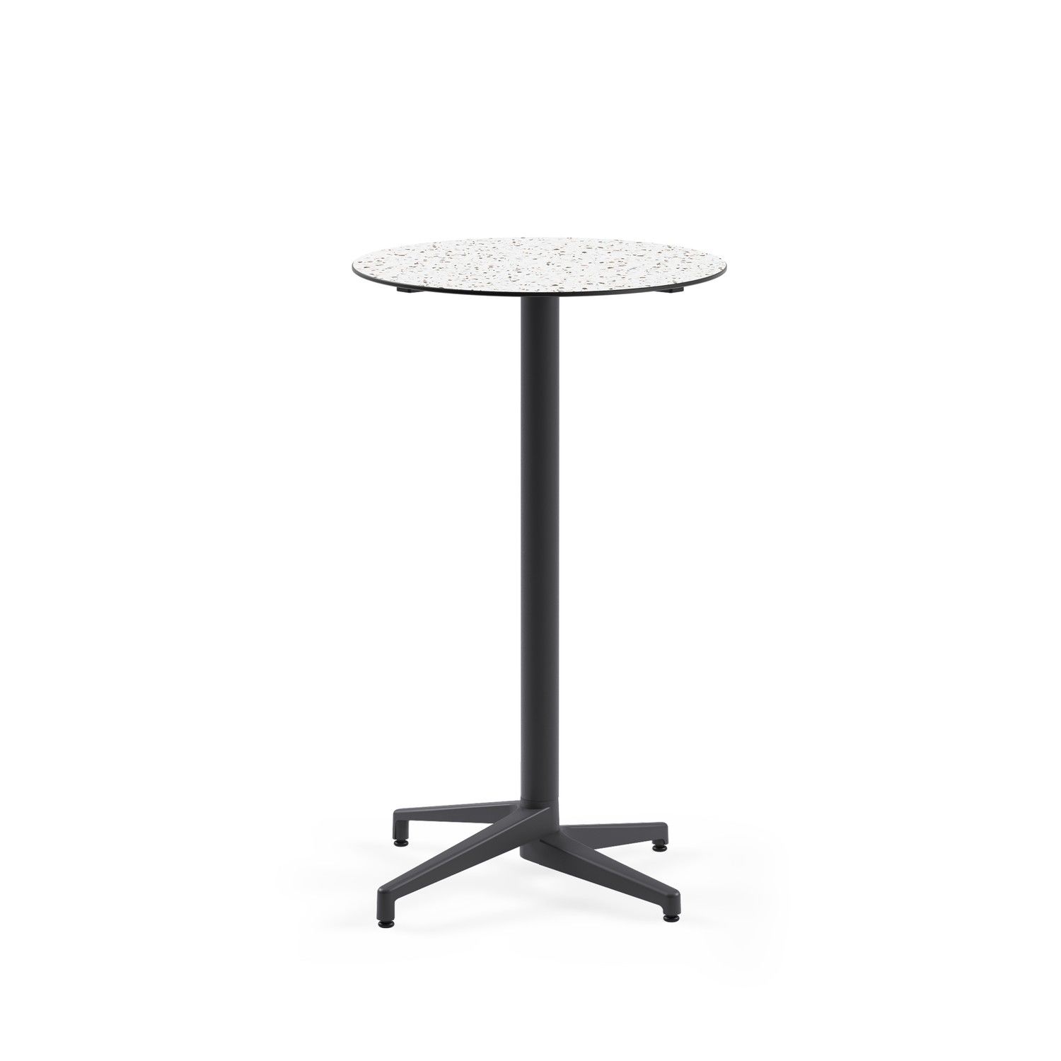 Terrazzo Compact Paslanmaz Bistro Bar Masası 69 cm