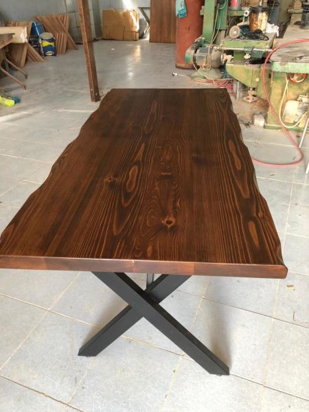 Kütük Ahşap Cafe Masası 75x120.cm