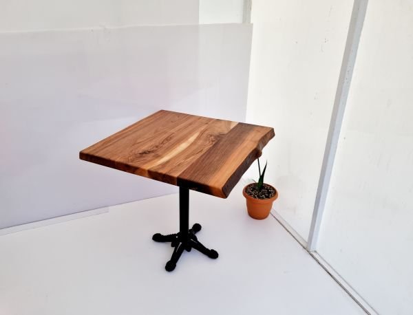 Ceviz Ağacı Kütük Cafe Masası 70x70 cm