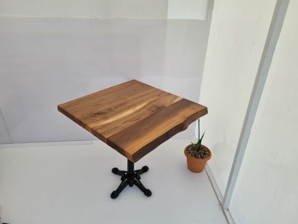 Ceviz Ağacı Kütük Cafe Masası 70x70 cm