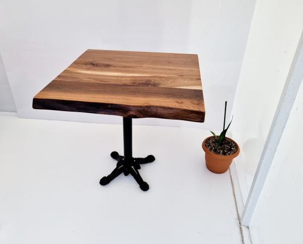 Ceviz Ağacı Kütük Cafe Masası 70x70 cm