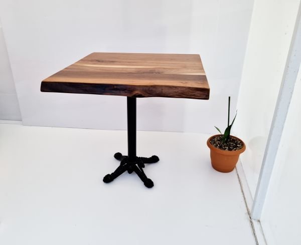 Ceviz Ağacı Kütük Cafe Masası 70x70 cm