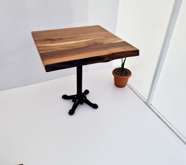 Ceviz Ağacı Kütük Cafe Masası 70x70 cm